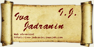 Iva Jadranin vizit kartica